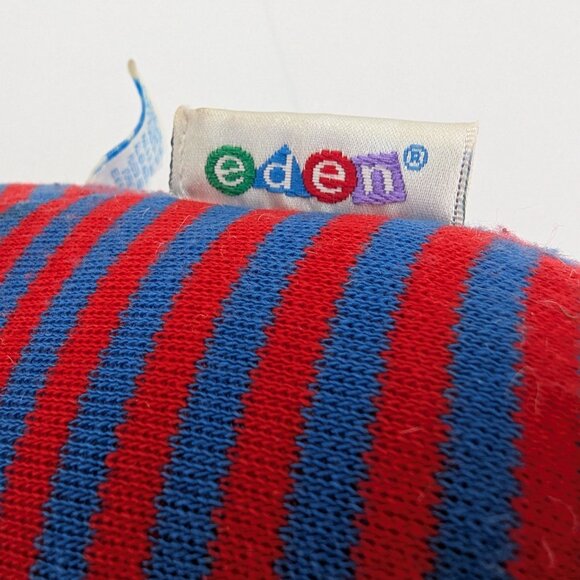 Vintage Eden Brown Teddy Bear Plush 12" Stuffed Animal 123 Red Blue Pajamas - Picture 9 of 11